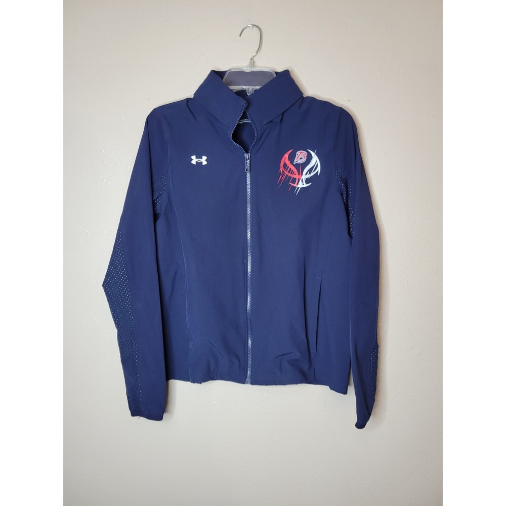 Under Armour Women's Storm Jacket Logo Waterproof Windbreaker Navy Sz S